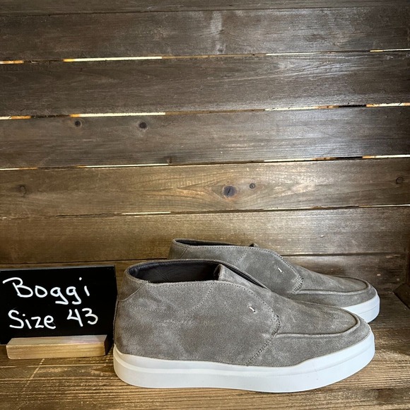 New NWOB Mens Boggi‎ Gray Suede Leather Ankle Chukka Boots Size EU 43 US 9 M